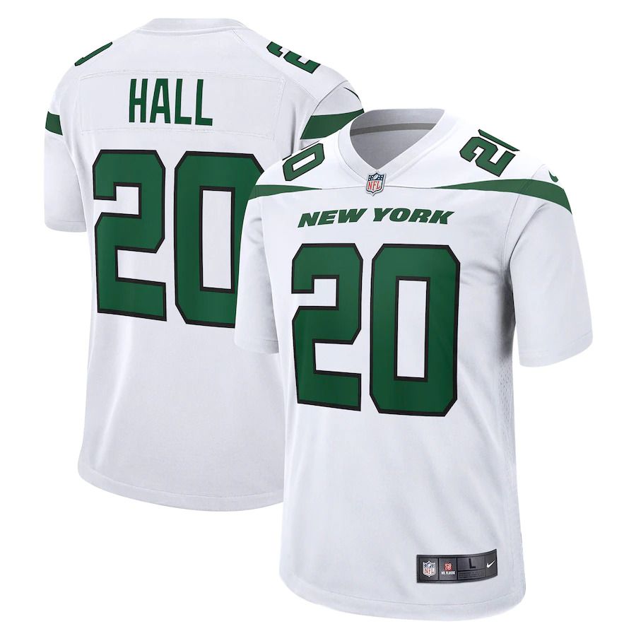 Men New York Jets #20 Breece Hall Nike White Away Game Player NFL Jersey